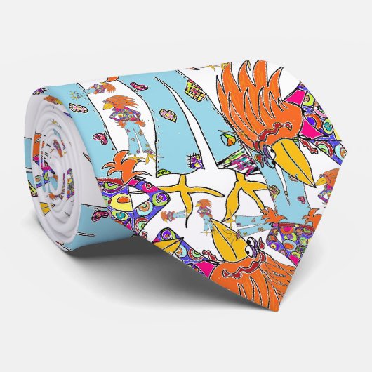 Cravate Poulet génial (Roulé)