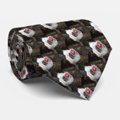 Cravate Poulets Blancs Et Noirs, (Roulé)