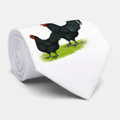 Cravate Poulets noirs Australorp (Roulé)
