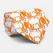 Cravate Poulpes de poulpe de mandarine (Roulé)
