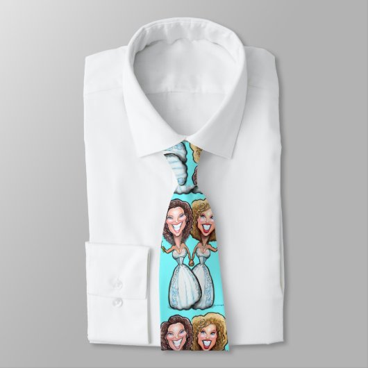 Cravate Poupées de gâteaux Mariages lesbiennes (Attaché)