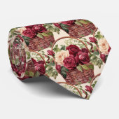 Cravate pour Homme | Cravate Florale pour Mariage  (Roulé)