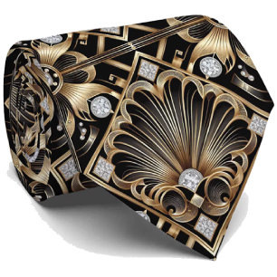 Cravate pour Homme   Cravates Art Déco à faux diam