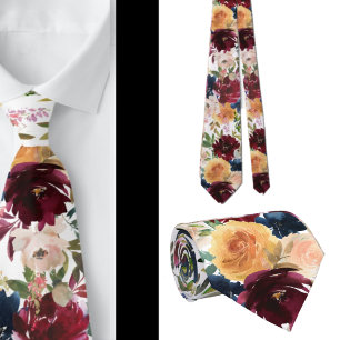 Cravate pour Homme Nœud Papillon Floral pour Mar