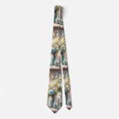 Cravate pour homme | Nœud papillon floral pour mar (Devant)