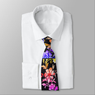 Cravate pour homme rose et bleu marine classique –