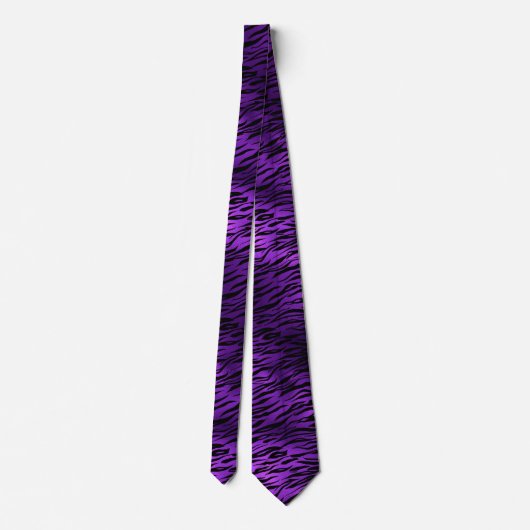 Cravate pour hommes en tigre violet (Dos)