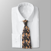 Cravate pour hommes, pêches chaudes sur Lilacs (Attaché)