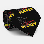 Cravate Pour l'amour de l'hockey (Roulé)