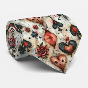 Cravate Pour les amateurs de jeux de cartes. Jouer des sym