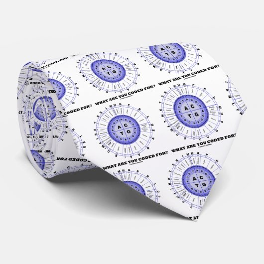 Cravate Pour quoi êtes-vous codés ? (Roue d'acide aminé) (Roulé)