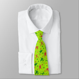 Cravate Pour skieurs Ski Trucs Motif Lime Green Noël