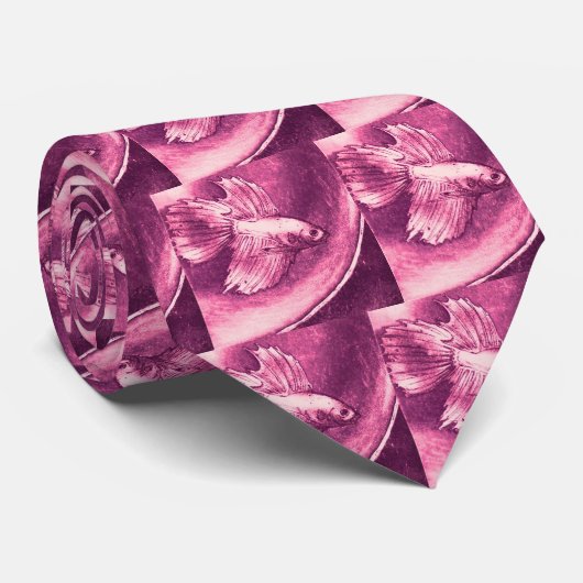 Cravate pourpre de Betta (Roulé)