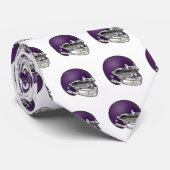 Cravate pourpre de casque de football d'aubergine (Roulé)