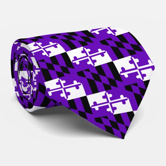 Cravate pourpre de drapeau du Maryland (Roulé)