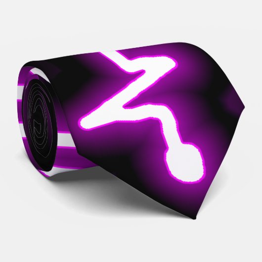 Cravate pourpre du néon ECG (Roulé)