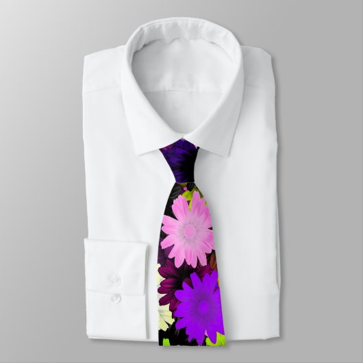 Cravate Pourpre et chaux floraux (Attaché)