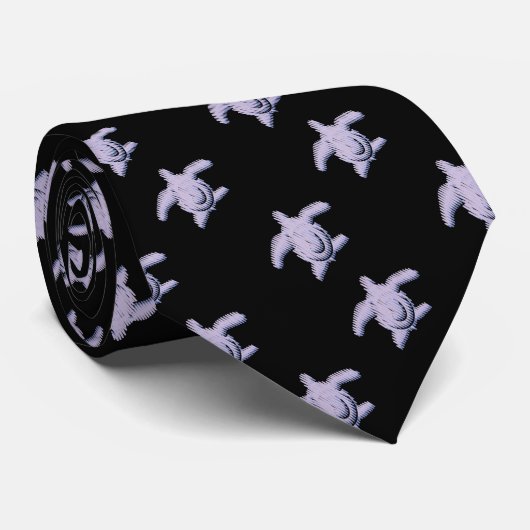 Cravate pourpre et tortue noire (Roulé)