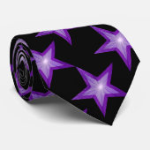Cravate pourpre étoile noir (Roulé)