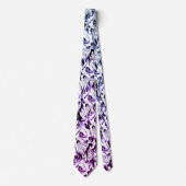 Cravate Pourpre squelettique éffrayant de visage de motif (Devant)