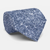 Cravate Poussière de luxe scintillante bleu poussiéreux Gl (Roulé)