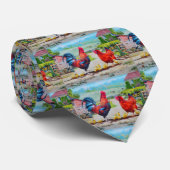 Cravate Poussins à la ferme (Roulé)