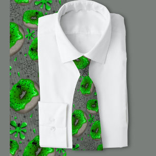 Cravate Poussins de zombie vert