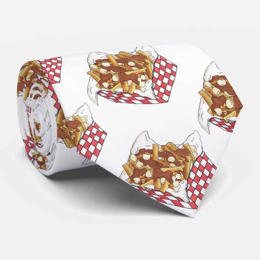 Cravate Poutine Québec Canada Aliments canadiens Fries fra (Roulé)