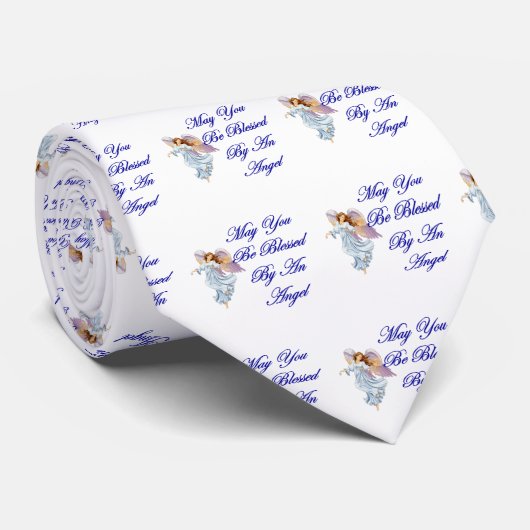 Cravate Pouvez vous être bénis par un ange (Roulé)