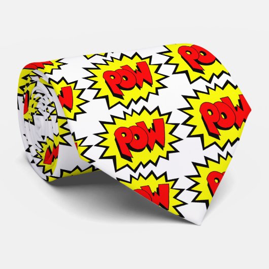 Cravate POW - Bande dessinée Pop Art (Roulé)
