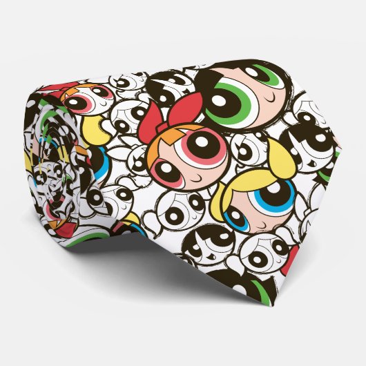 Cravate Powerpuff Girls Face Pattern (Roulé)
