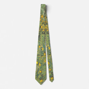 Cravate Prairie jaune de Van Gogh - Art floral classique