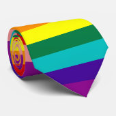 Cravate Premier drapeau de la Fierté arc-en-ciel (Roulé)
