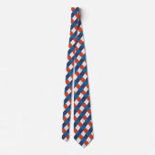 Cravate Prépa Sky Blue Navy Blue Orange Blanc Argyle  (Dos)