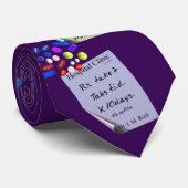 Cravate Prescriptions hilares de pharmacien pourpres (Roulé)