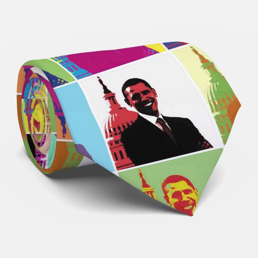 Cravate Président Obama Pop Art (Roulé)