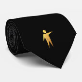 Cravate Prêtre/ministre "à trois dimensions" d'or 2 (Roulé)