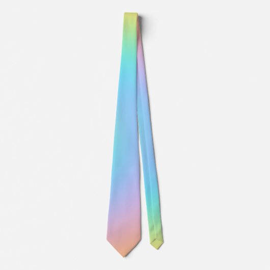 Cravate Pretty Pastel Rainbow Gradient Neck Tie (Devant)