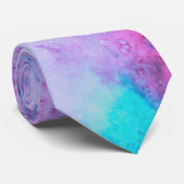 Cravate Pretty Pink Blue Purple Salty Watercolor (Roulé)