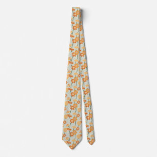 Cravate Pretty retro muted 1970 s flowers