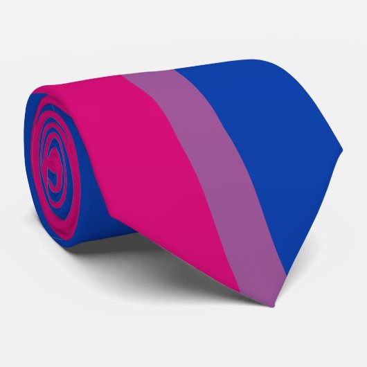 Cravate Pride bisexuelle (Bi Drapeau) (Roulé)