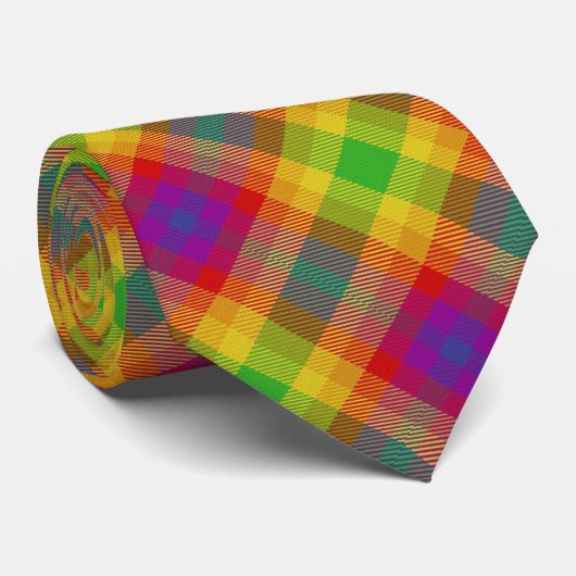 Cravate Pride Tartan (Roulé)