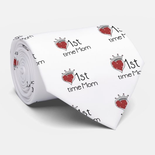 Cravate Princess Heart 1st Time Maman Tshirts et cadeaux (Roulé)