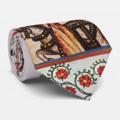 CRAVATE PRINCESS PENTHESILEA ET CHEVALIER BLEU SUR HORSEBA (Roulé)