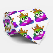 Cravate Princesse Crown Rainbow Emoji Poop (Roulé)