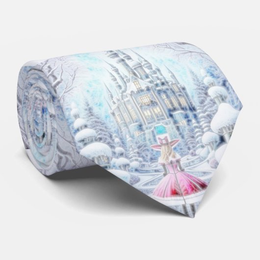 Cravate Princesse rose (Roulé)