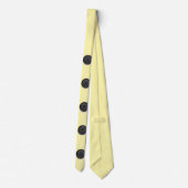 Cravate Printed black button design-cream  (Dos)