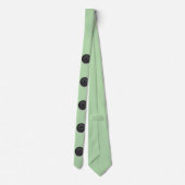 Cravate Printed black button design-pale green (Dos)