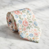 Cravate Printemps pastel délicat