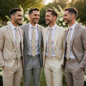 Cravate Printemps pastel délicat